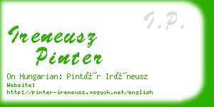 ireneusz pinter business card